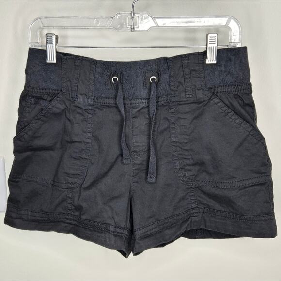 Maurices Black Cotton Wide Waistband with Drawstring Shorts Size M - Picture 1 of 4